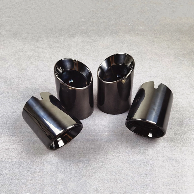Para bmw m2c m2 m3 m4 titânio preto cauda garganta silenciador ponta de escape 1