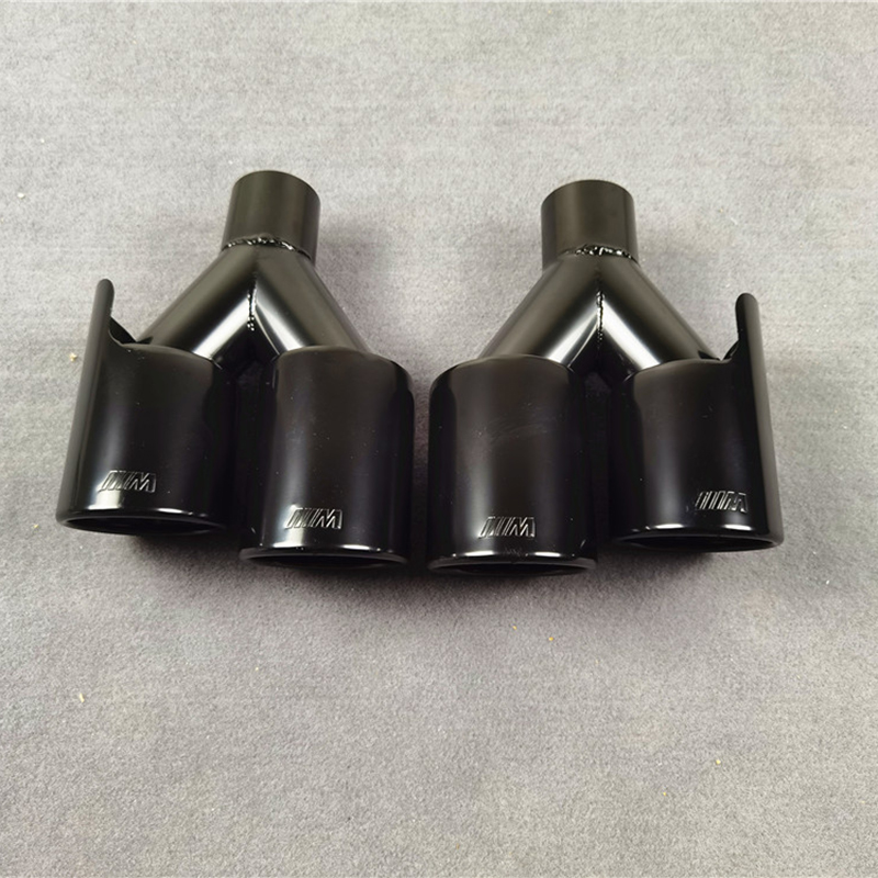 Y Model Titanium Black Exhaust Pipe Tip For BMW Universal Car 1