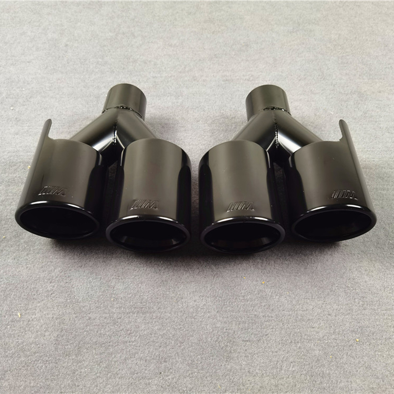 Y Model Titanium Black Exhaust Pipe Tip For BMW Universal Car 3