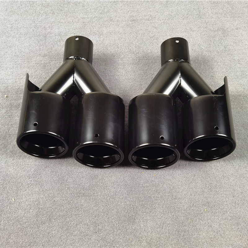 Y Model Titanium Black Exhaust Pipe Tip For BMW Universal Car 2