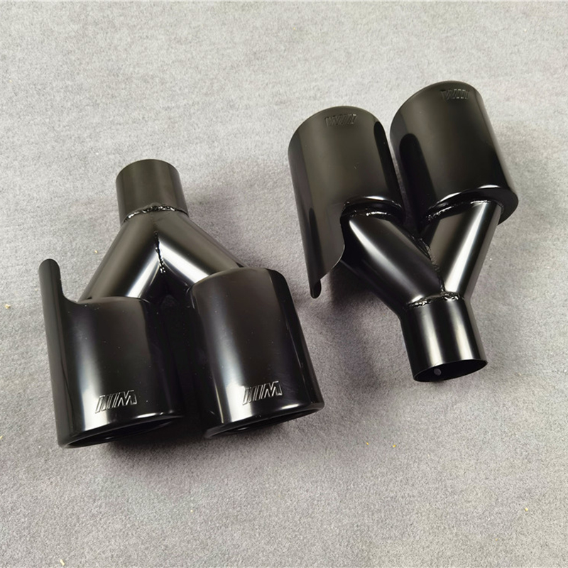 Y Model Titanium Black Exhaust Pipe Tip For BMW Universal Car 5