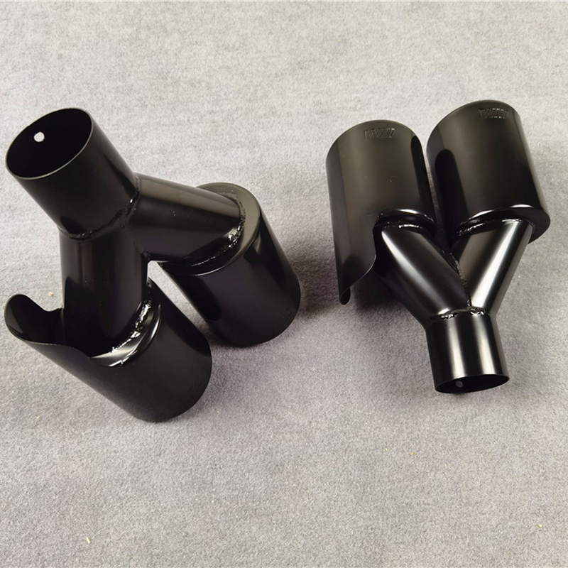 Y Model Titanium Black Exhaust Pipe Tip For BMW Universal Car 6