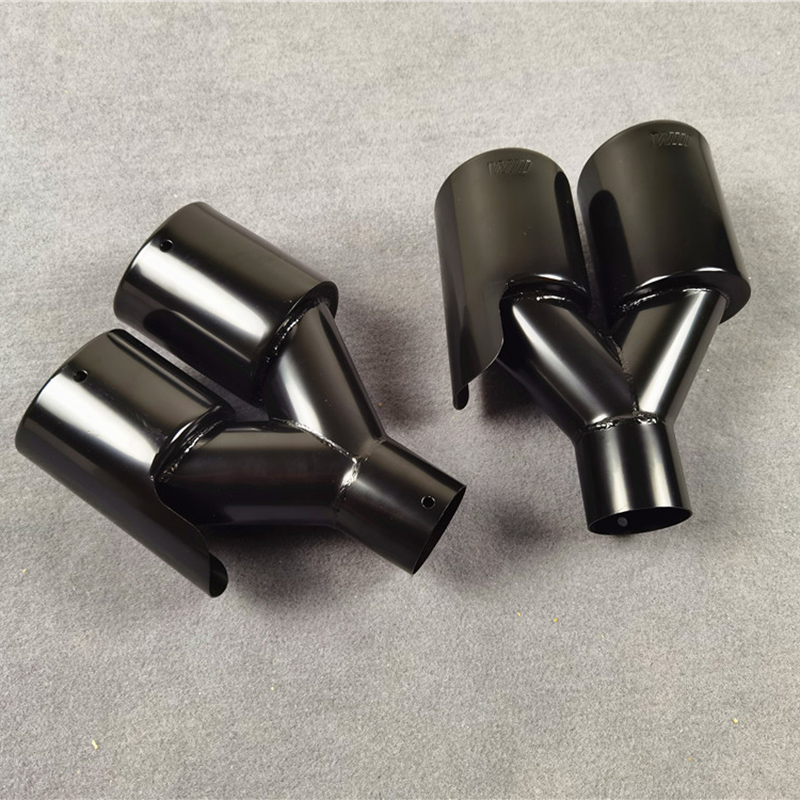 Y Model Titanium Black Exhaust Pipe Tip For BMW Universal Car 7