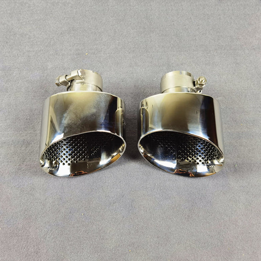 Silver/Black Exhaust Pipe For AUDI A3 Change RS3 /A4 Change RS4 1