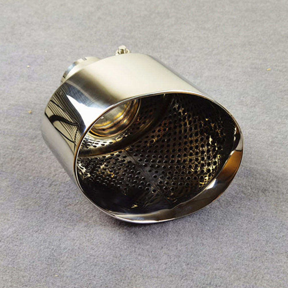 Silver/Black Exhaust Pipe For AUDI A3 Change RS3 /A4 Change RS4 3