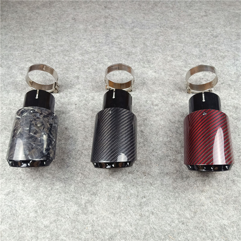 Forged/Red/Black AKRAPOVIC Exhaust Pipe Muffler Tip Car Nozzles 1