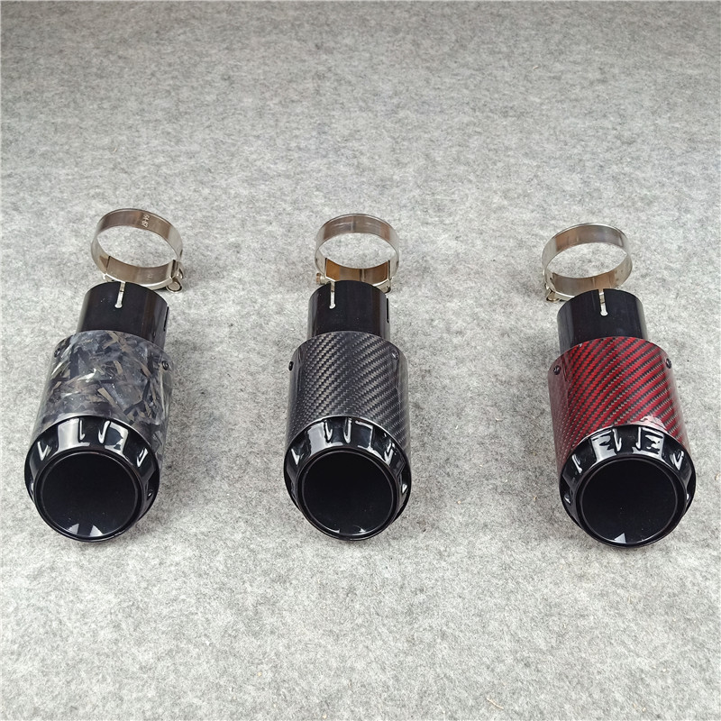 Forged/Red/Black AKRAPOVIC Exhaust Pipe Muffler Tip Car Nozzles 3