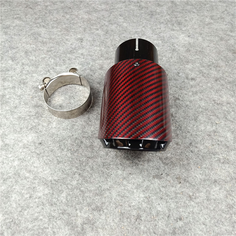 Forged/Red/Black AKRAPOVIC Exhaust Pipe Muffler Tip Car Nozzles 6