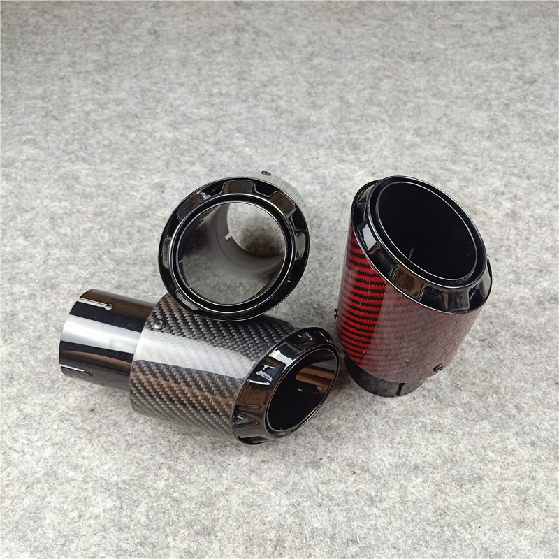 Forged/Red/Black AKRAPOVIC Exhaust Pipe Muffler Tip Car Nozzles 4