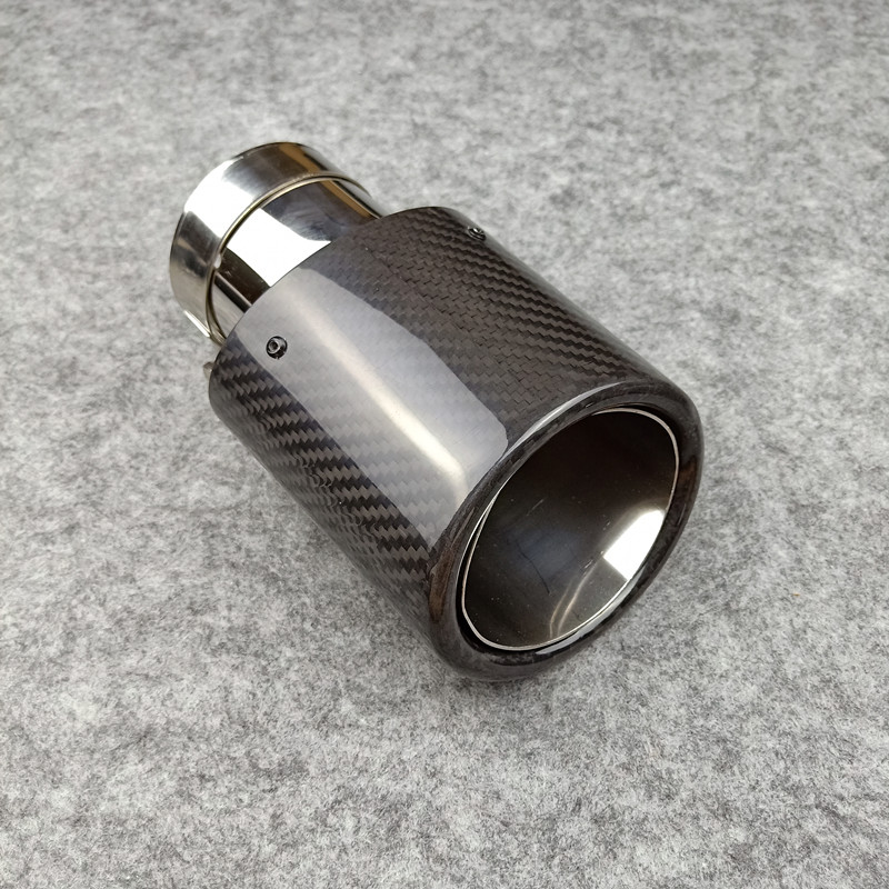 Oval Shape AKRAPOVIC Exhaust Pipe Red/Black Muffler Tailpipe Nozzles 6