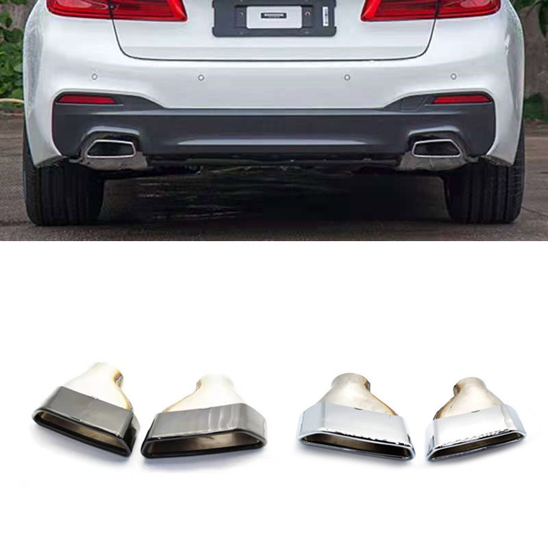 Tail Throat Exhaust Pipe Tip For BMW 5 Series G30 G38 528i 530i 5