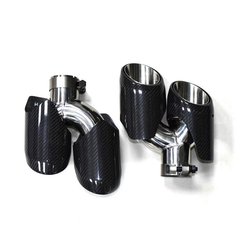 Exhaust Pipe Tail Throat Nozzles For Porsche Macan 2014-2018 4