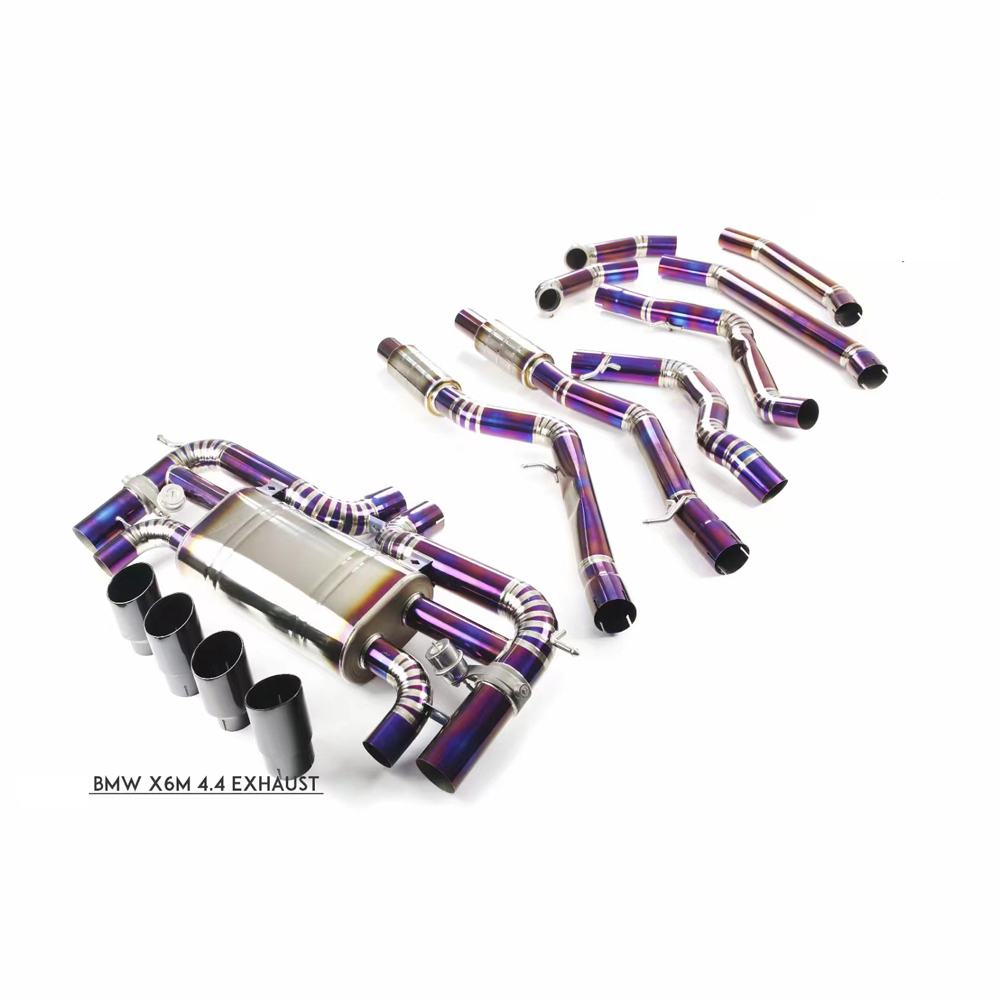 For BMW X6M 4.4 Exhaust System Cat-back With Muffler Valve And Tip 4