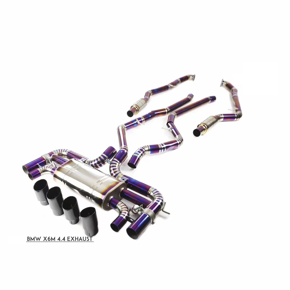 For BMW X6M 4.4 Exhaust System Cat-back With Muffler Valve And Tip 2