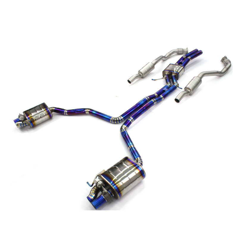 Tubos dianteiros de escape do carro Cat-back para AUDI S6/S7/RS6/RS7/C7 4.0T 13-15 2