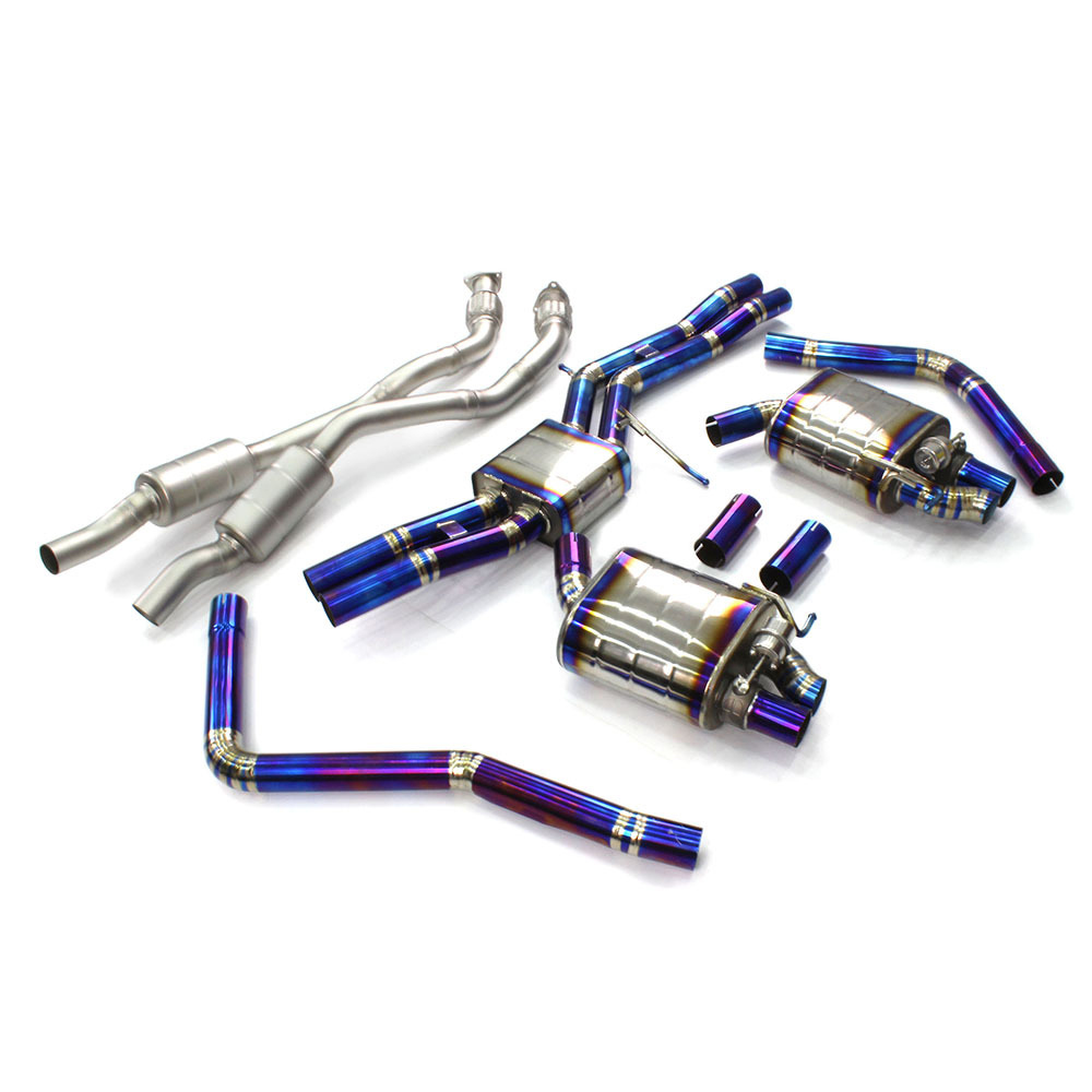 Tubos dianteiros de escape do carro Cat-back para AUDI S6/S7/RS6/RS7/C7 4.0T 13-15 5