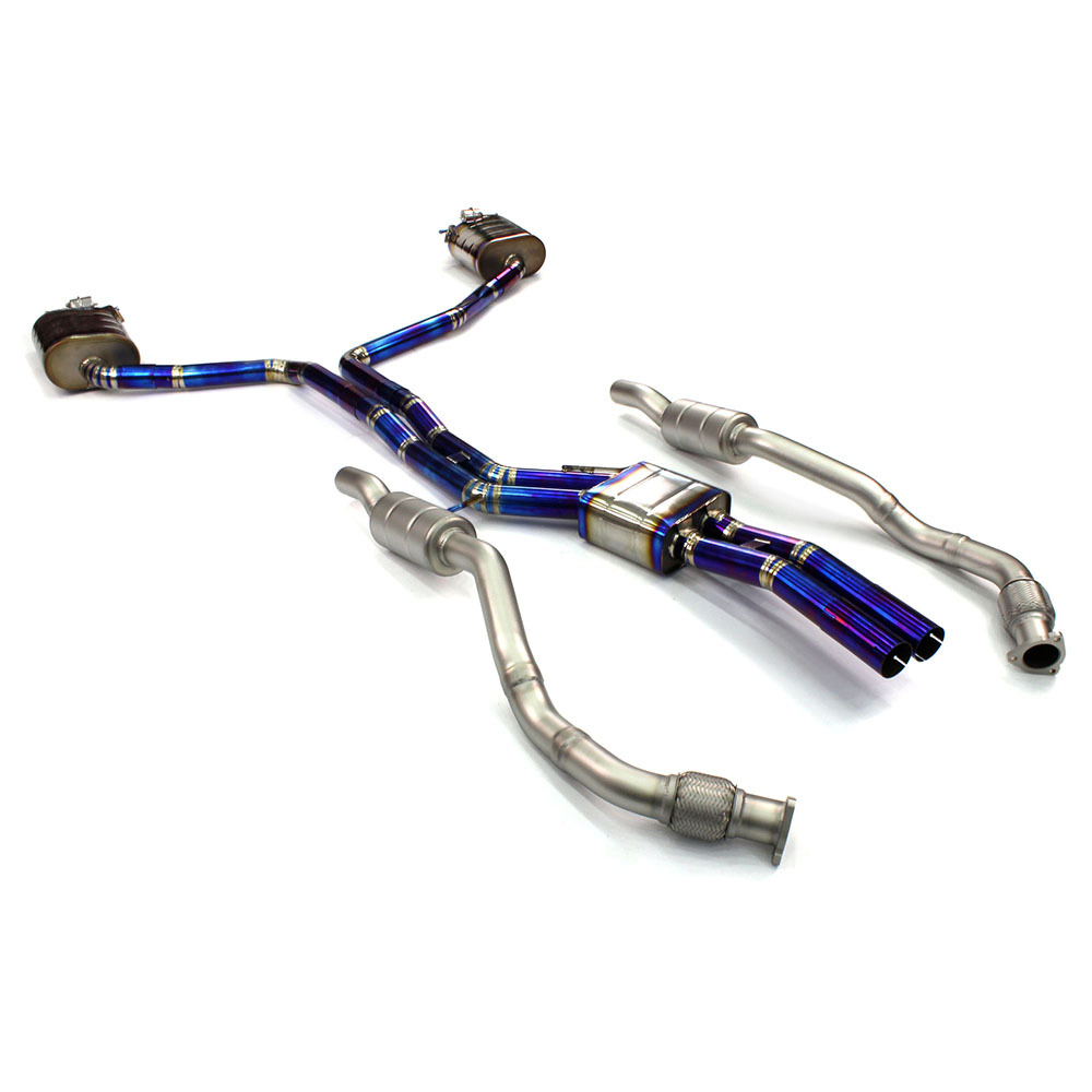 Tubos dianteiros de escape do carro Cat-back para AUDI S6/S7/RS6/RS7/C7 4.0T 13-15 4
