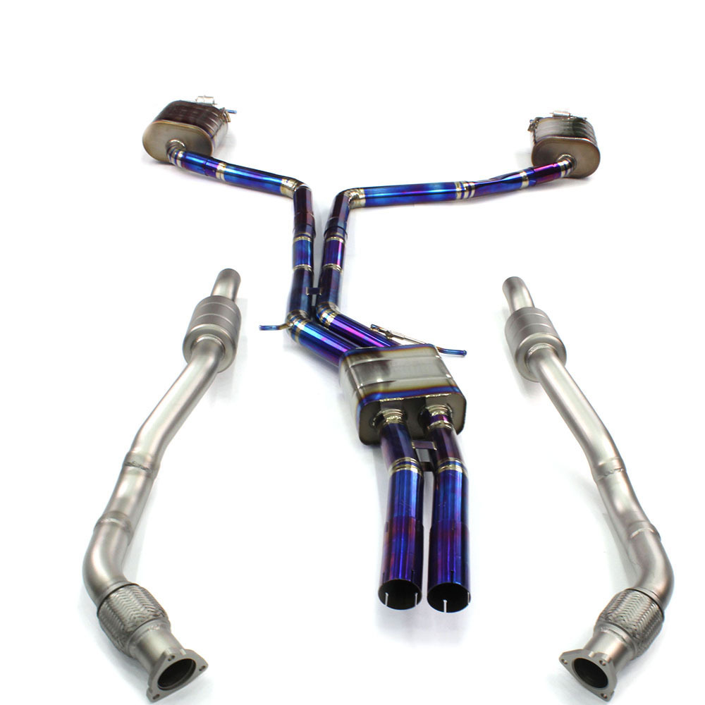 Tubos dianteiros de escape do carro Cat-back para AUDI S6/S7/RS6/RS7/C7 4.0T 13-15 3