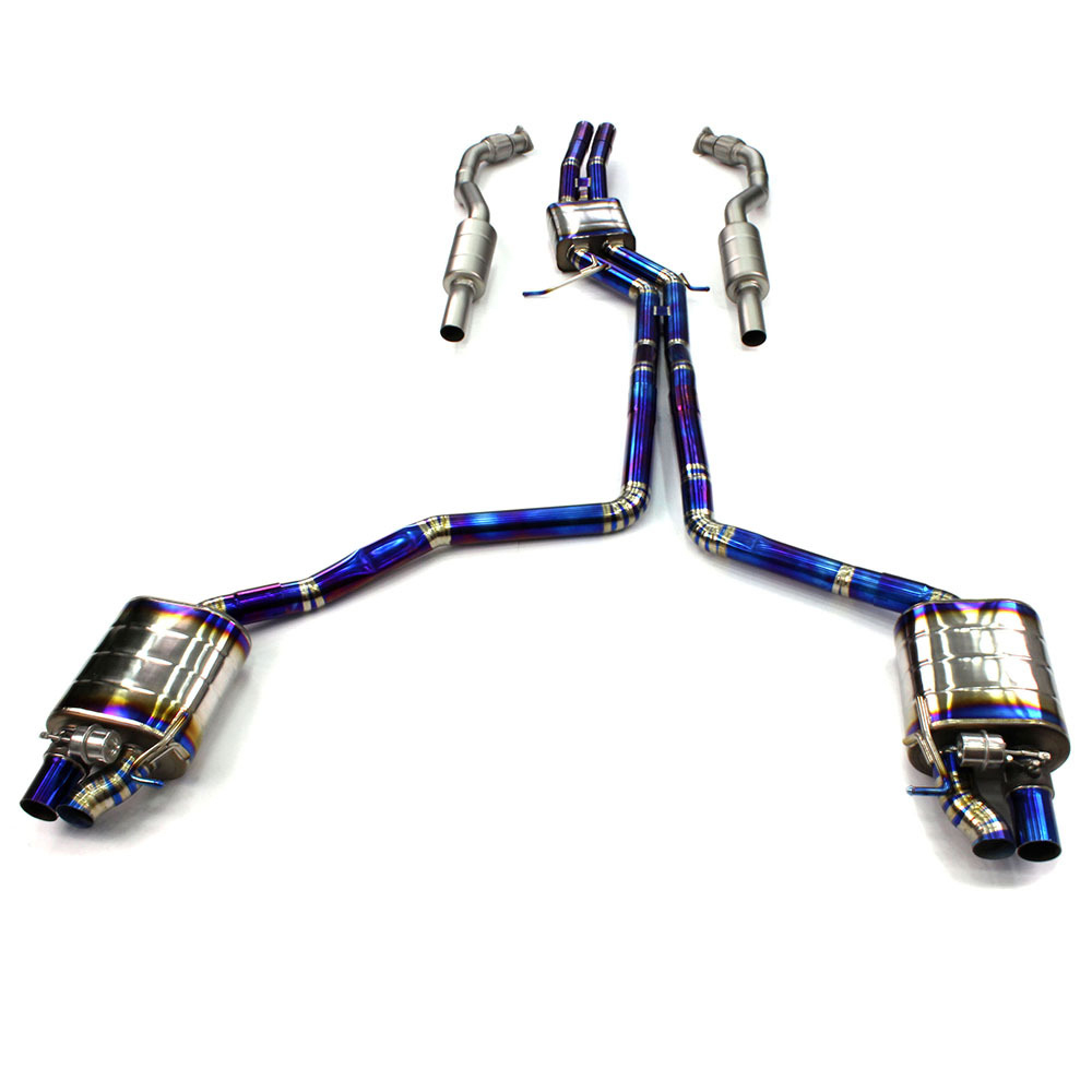 Tubos dianteiros de escape do carro Cat-back para AUDI S6/S7/RS6/RS7/C7 4.0T 13-15 1