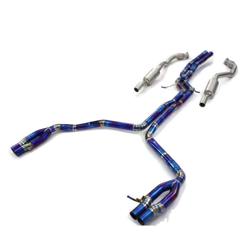 Sistema di scarico Cat-Back per auto in titanio per Audi S6 S7 RS6 RS7 4.0T 1