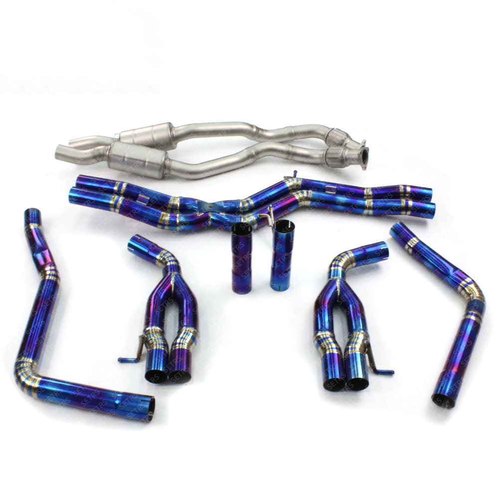 Car Cat-Back Exhaust System Titanium For Audi S6 S7 RS6 RS7 4.0T 6