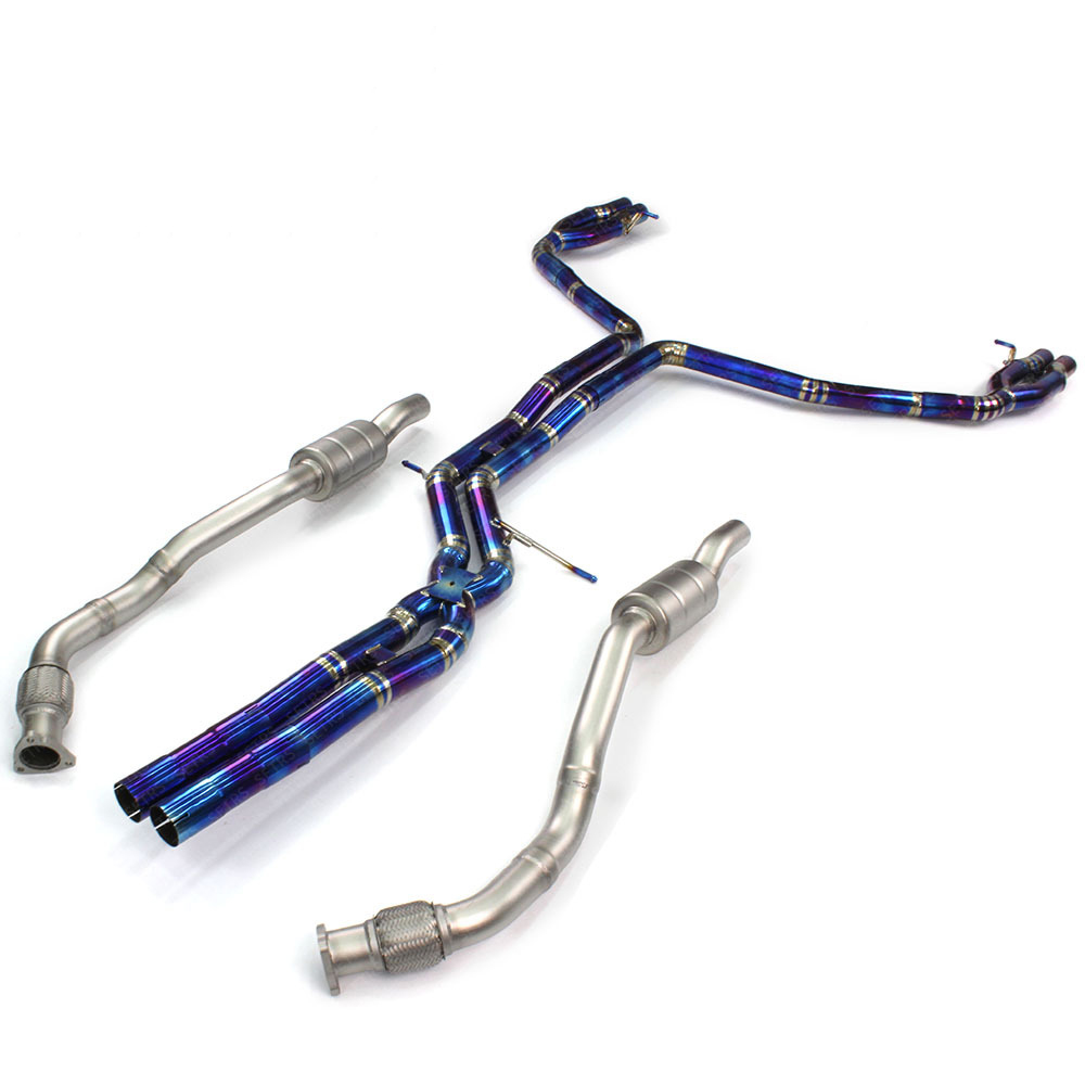Car Cat-Back Exhaust System Titanium For Audi S6 S7 RS6 RS7 4.0T 4