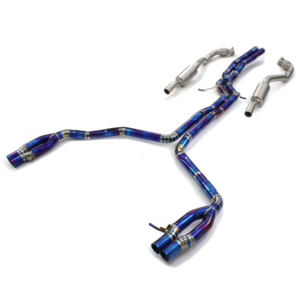 Car Cat-Back Exhaust System Titanium For Audi S6 S7 RS6 RS7 4.0T 2