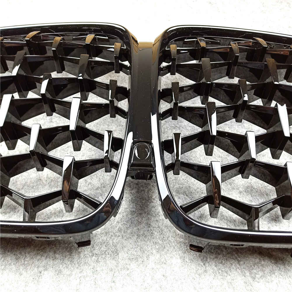 Grilles de maille de grilles de rein avant de pare-chocs de diamant pour BMW X5 G05 2019 4