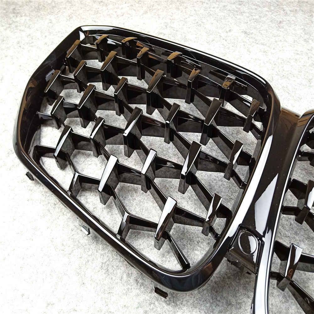 Grilles de maille de grilles de rein avant de pare-chocs de diamant pour BMW X5 G05 2019 3