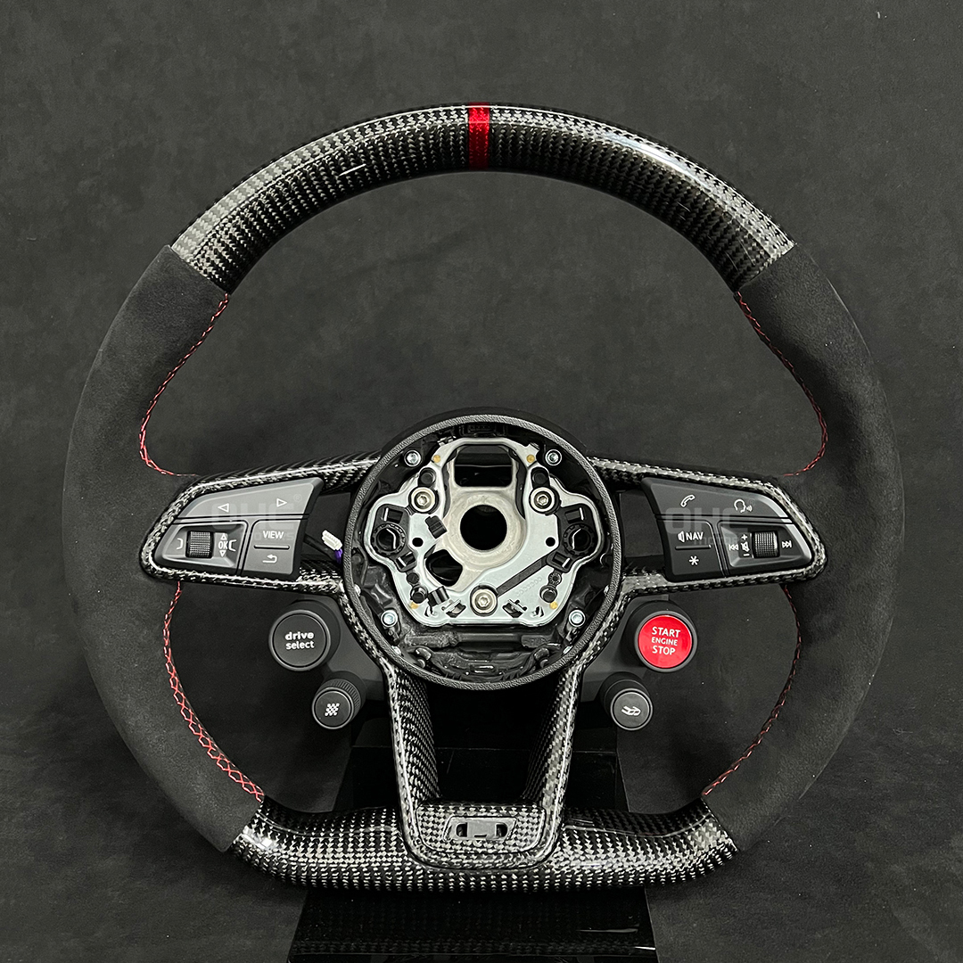 Race Real Carbon Fiber Steering Wheel for Audi R8 1