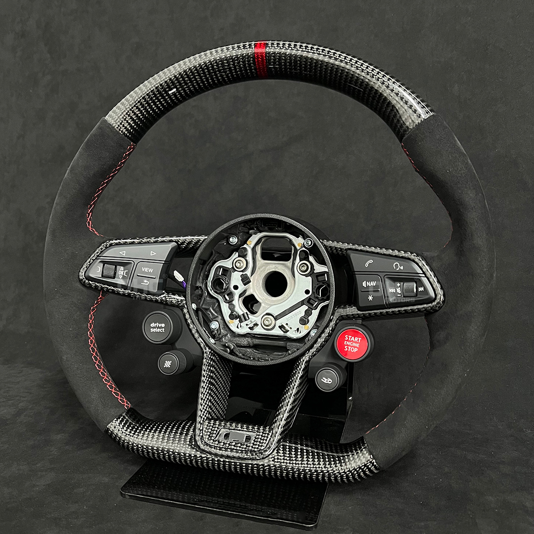 Race Real Carbon Fiber Steering Wheel for Audi R8 3