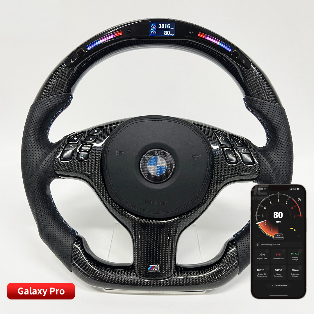 Carbon Fiber LED Steering Wheel for BMW E46 5