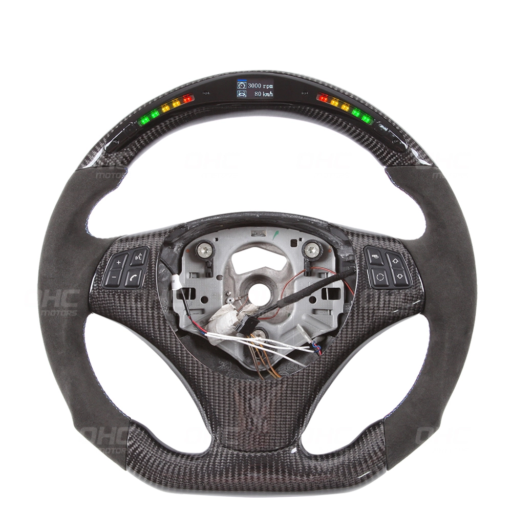 Carbon Fiber LED Performance Steering Wheel For E82 E90 E87 E91 E92 E93 1