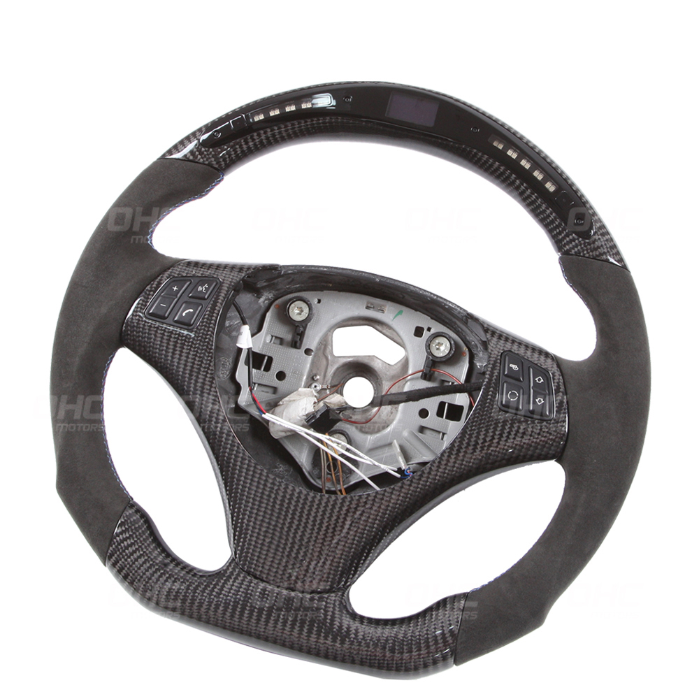 Carbon Fiber LED Performance Steering Wheel For E82 E90 E87 E91 E92 E93 2