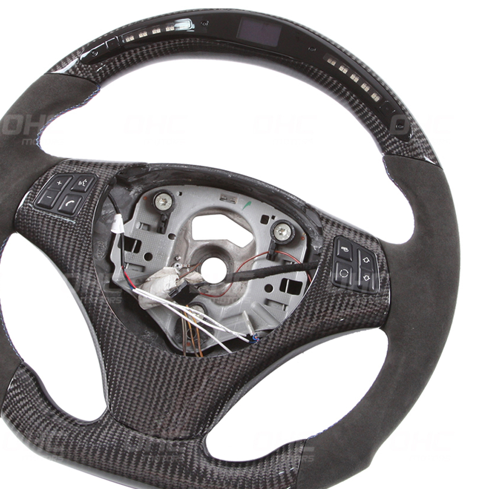 Carbon Fiber LED Performance Steering Wheel For E82 E90 E87 E91 E92 E93 4