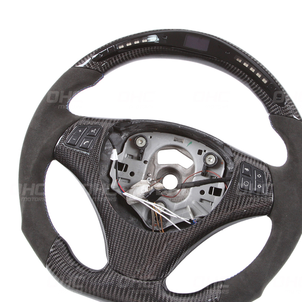 Carbon Fiber LED Performance Steering Wheel For E82 E90 E87 E91 E92 E93 3
