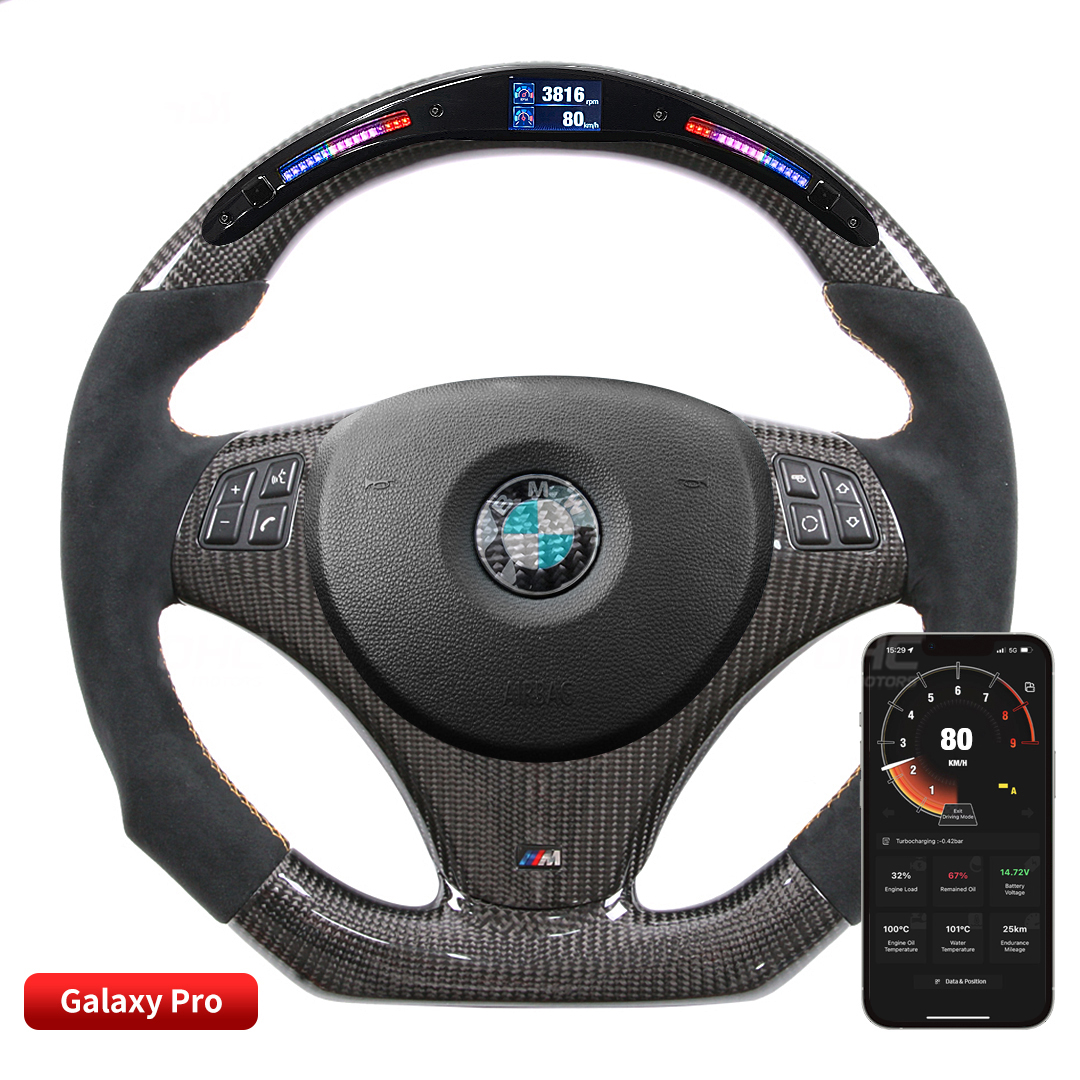 Carbon LED Steering Wheel For BMW E82 E90 E87 E91 E92 E93 3 Series 1