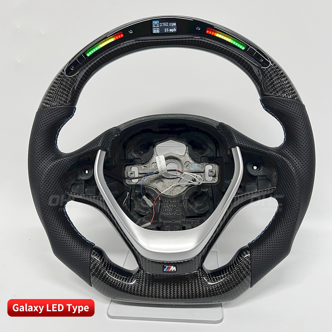 LED Steering Wheel Carbon Fiber For BMW F20 F30 F32 3 Series 4