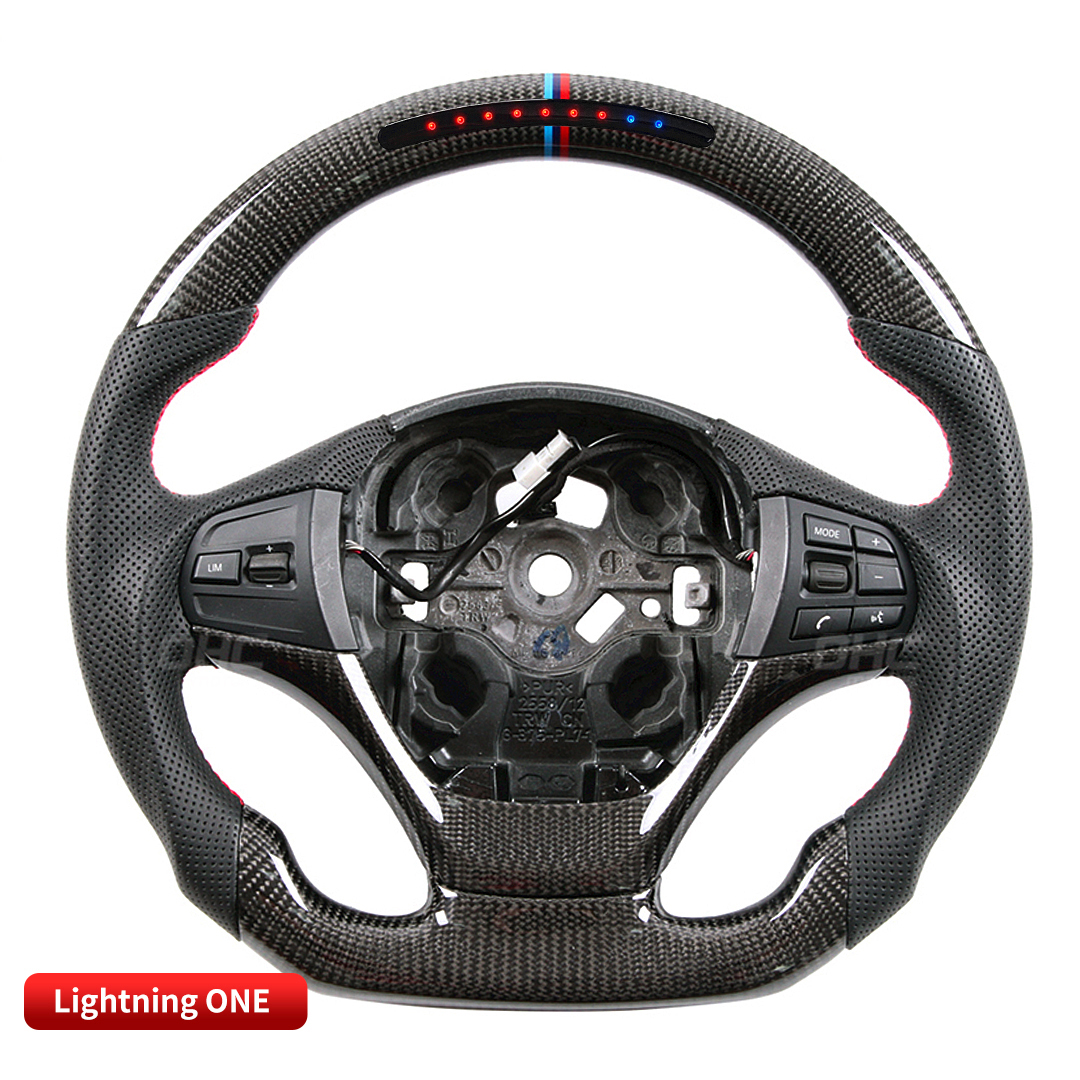 LED Steering Wheel Carbon Fiber For BMW F20 F30 F32 3 Series 2