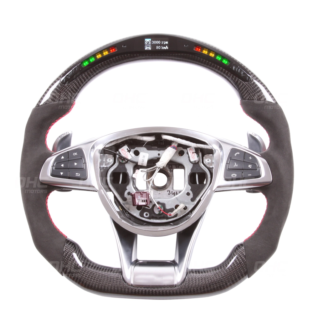 Volta de direção de carbono para W204 W205 A45 A63 C45 C63 GLE63 AMG E63 1