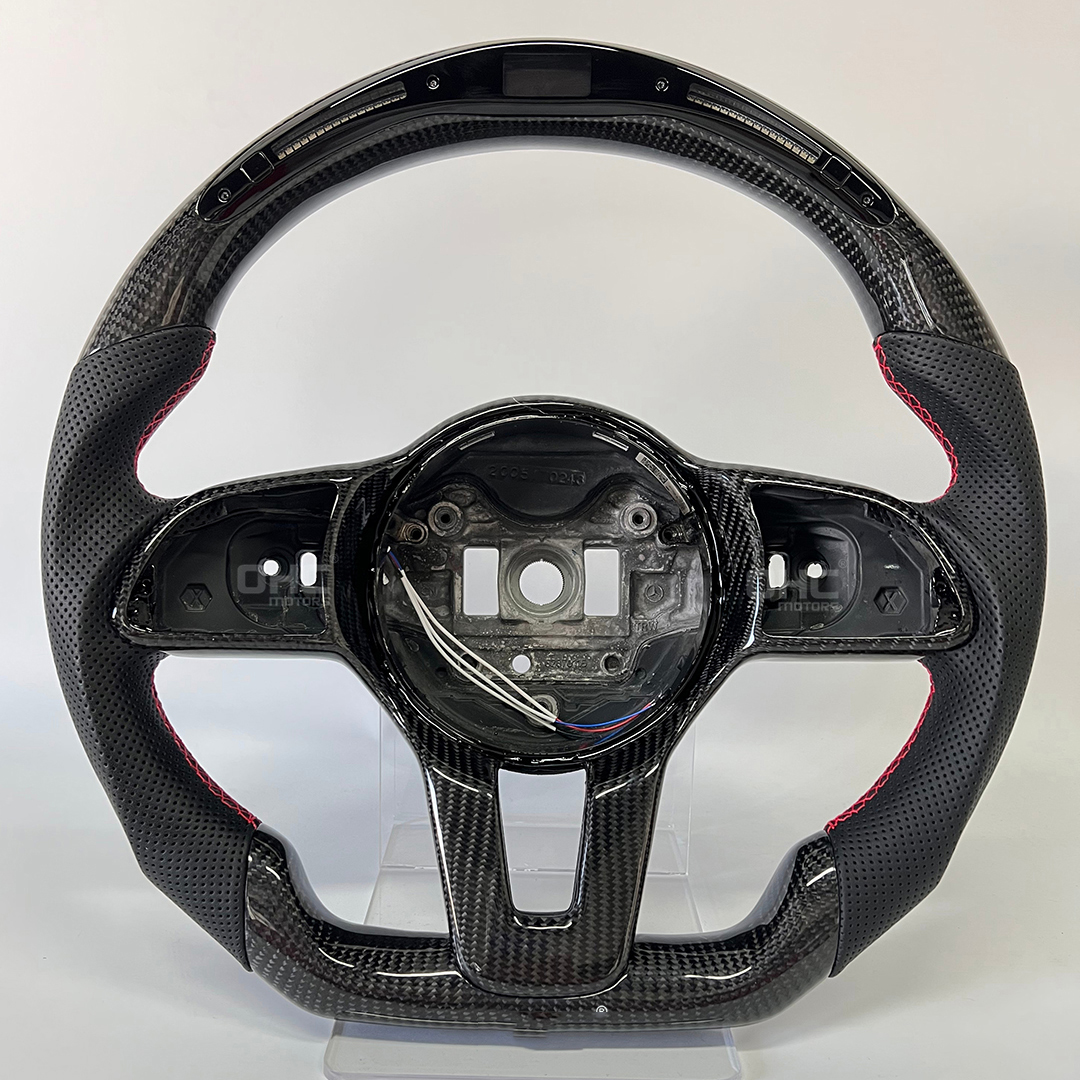 Véritable volant en fibre de carbone pour Mercedes Benz 1