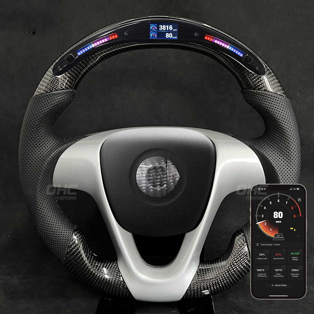 Fibre de carbone LE LED CONSEIL POUR MERCEDES BENZ SMART 451 2