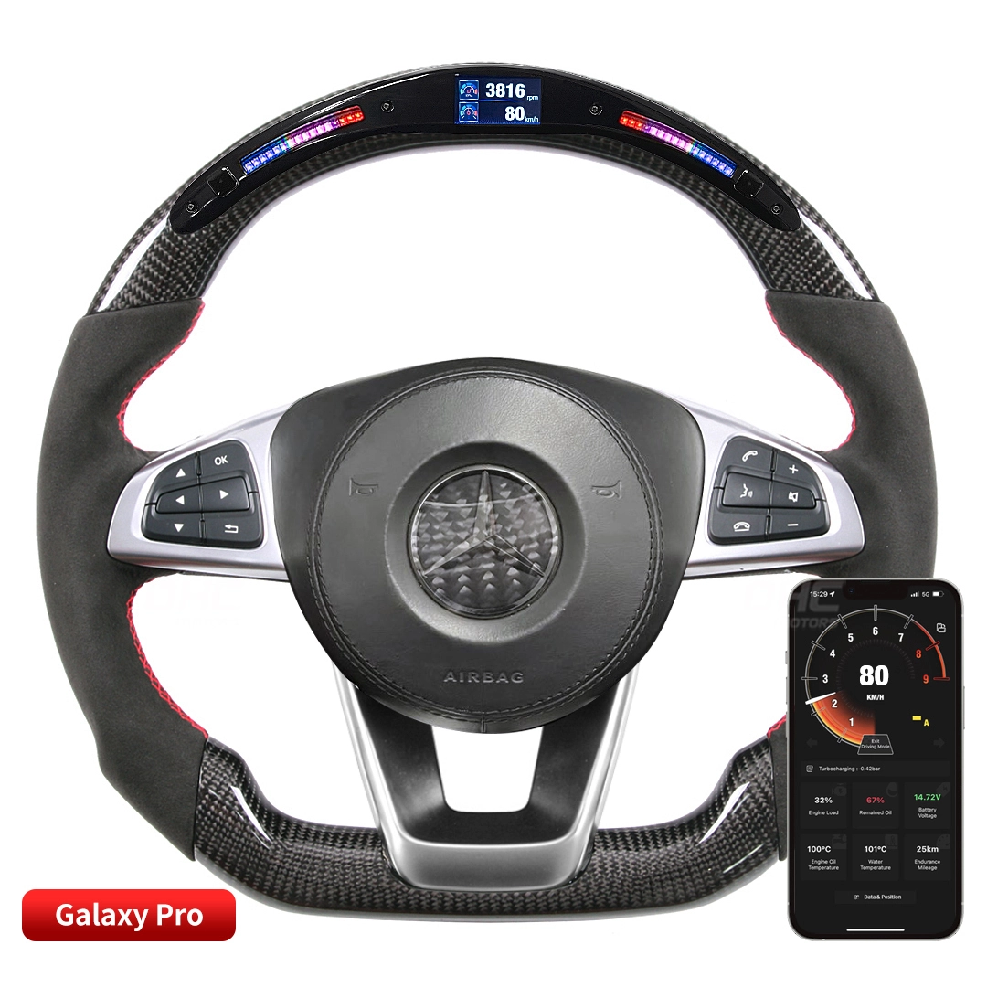 Volante liderado por fibra de carbono para Mercedes Benz W205 1