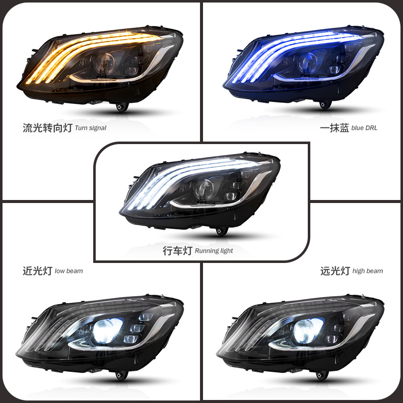 Car Headlight Assembly For Mercedes-Benz C-Class W205 2015-2020 3