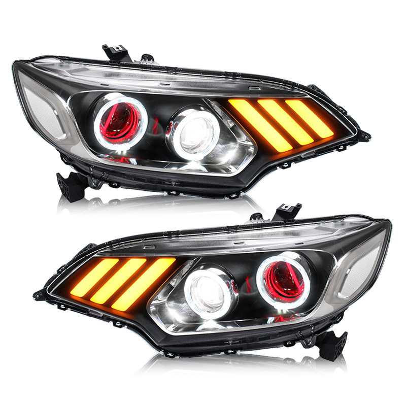 Car LED Headlight Assembly DRL For Honda Fit 2014-2019 2