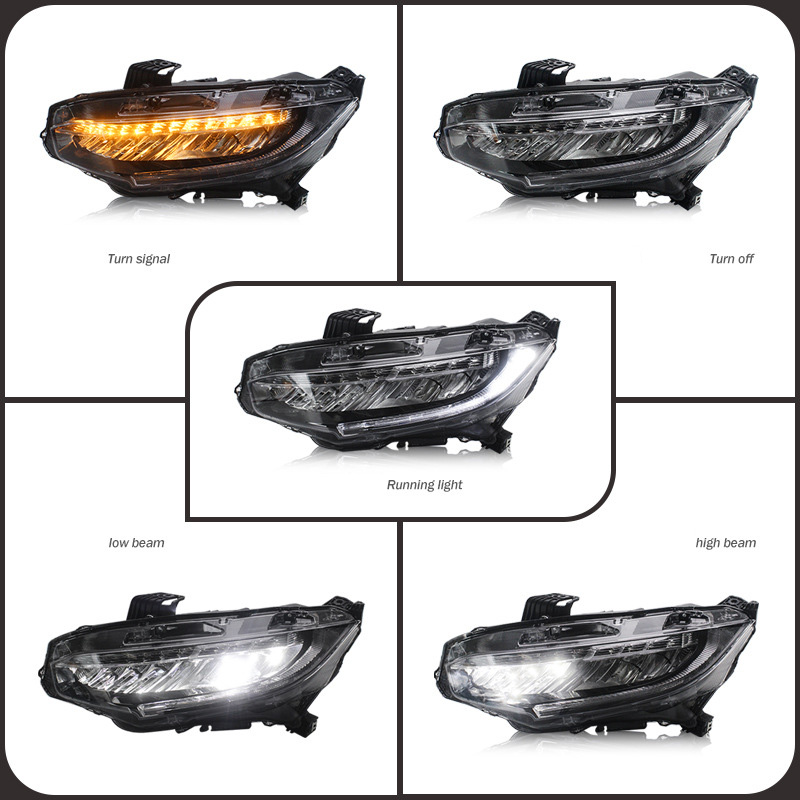 Car LED Headlight Assembly For Honda Tenth Generation Civic 2016 3