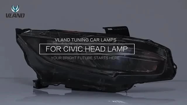 Montagem do farol de carro para carro para Honda Décima Geração Civic 2016 1