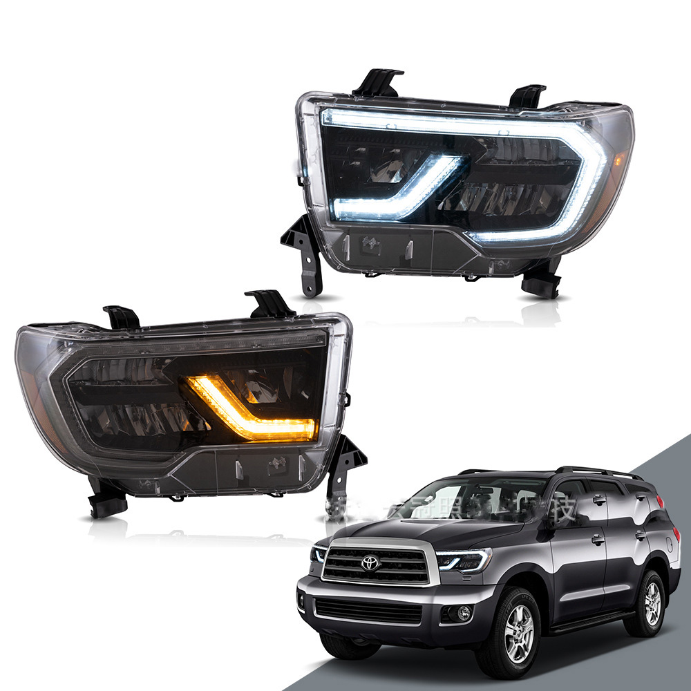 Car LED Headlights Assembly Front Lamp For Toyota 07-13 Tundra 2