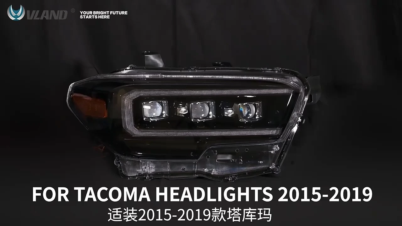 Montagem dos faróis de LED de carro para Toyota Tacoma N300 2015-2019 1
