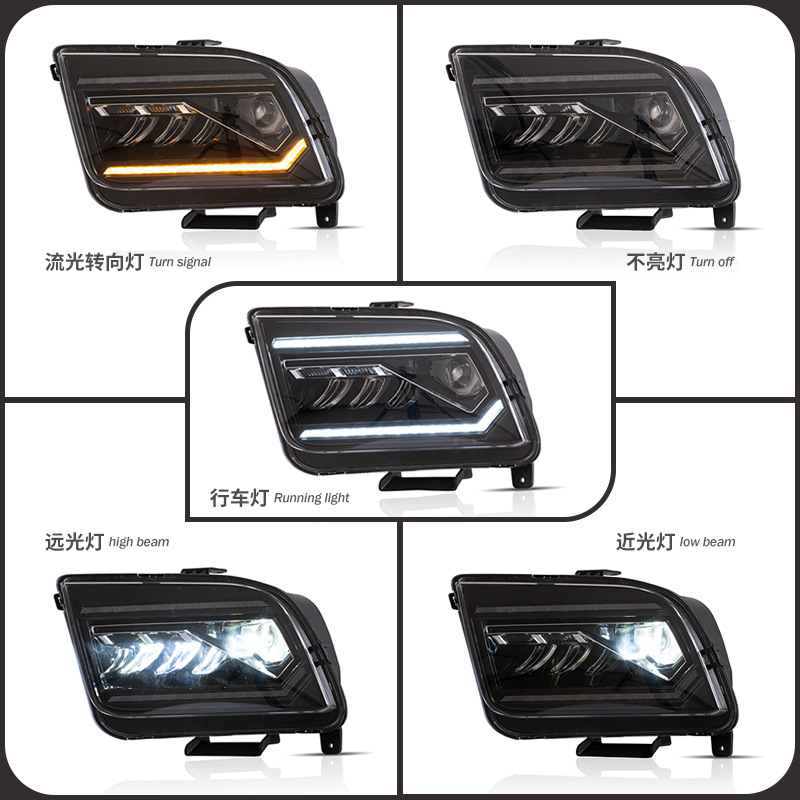 Frontlampe für Ford Mustang 2005-2009 Auto-LED-Scheinwerfer Montage 2